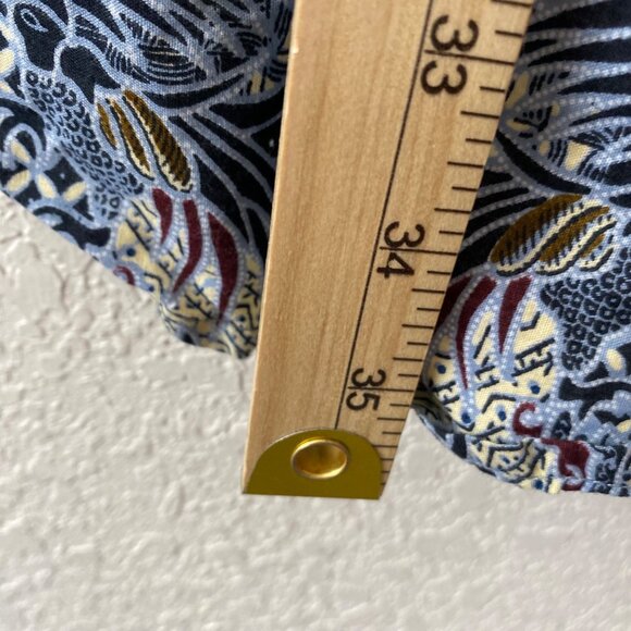 Java Lava Mens XL Short Sleeve Blue & Beige Paisley Button-Up Shirt Coastal Beec - Picture 12 of 14